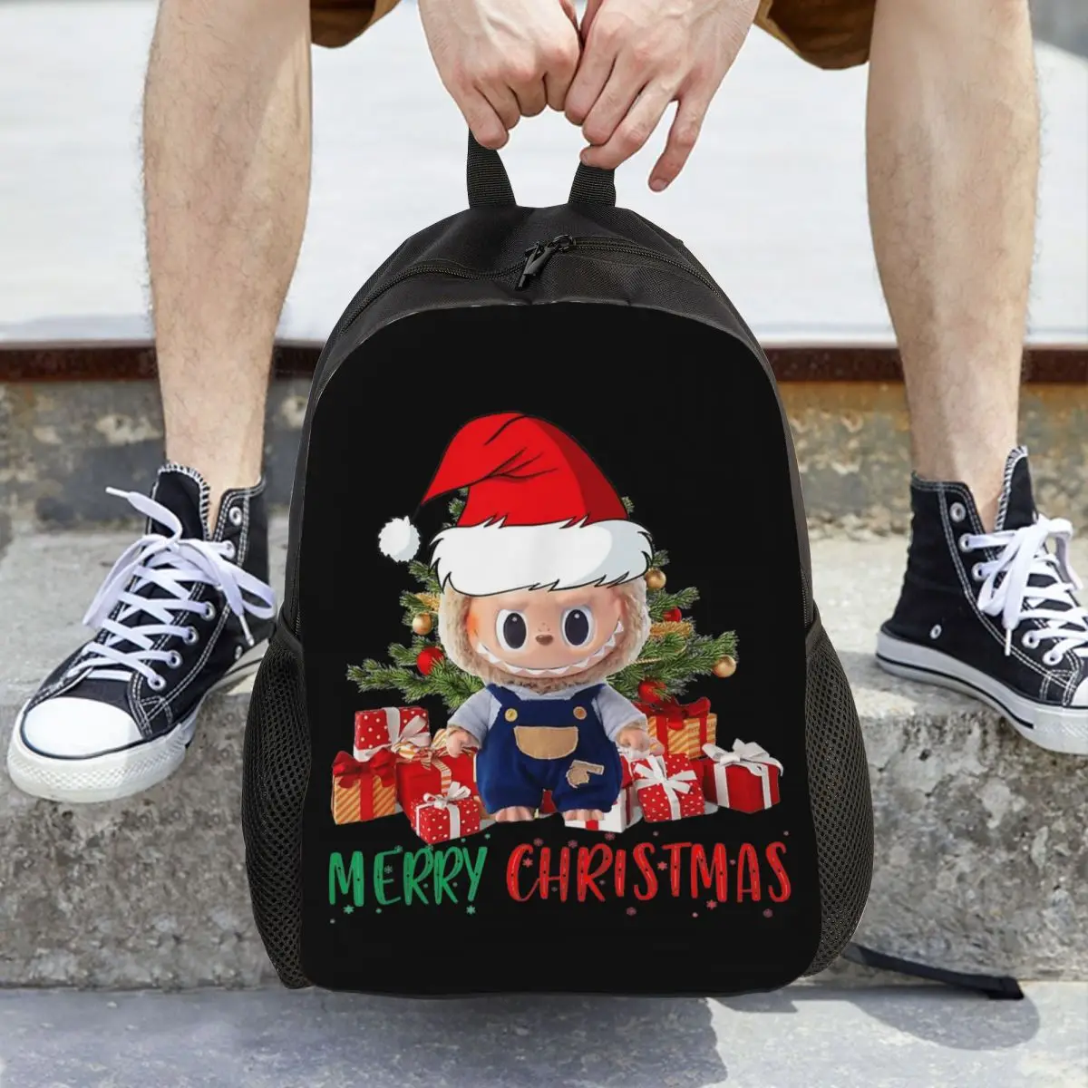 Labubu christmas pop mart popmart Backpack for Kids Girls Boys Lightweight Backpacks Bags for Toddlers Kindergarten