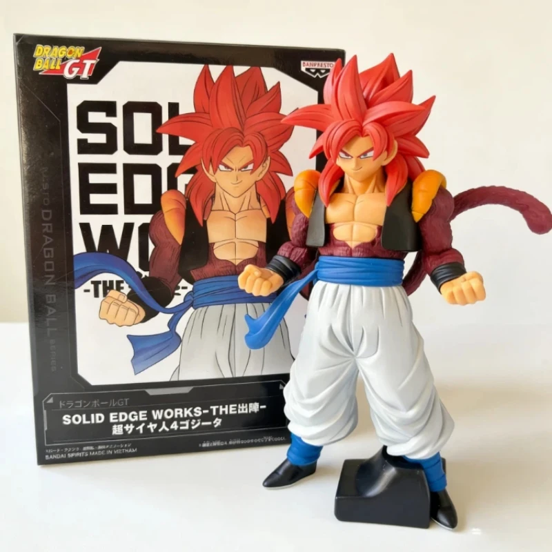 

Фигурка BANDAI Banpresto Dragon Ball GT SS4 Gogeta SOLID EDGE WORKS THE, милая аниме-фигурка, украшение для рабочего стола, подарок унисекс