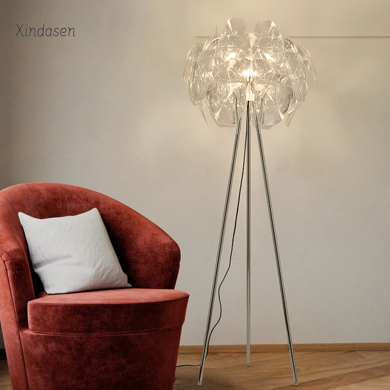 

Italian Nordic Luxury Petal Flower Floor Lamp Living Room Home Decor Bedroom Bedside Sofa Side Standing Light торшер напольный