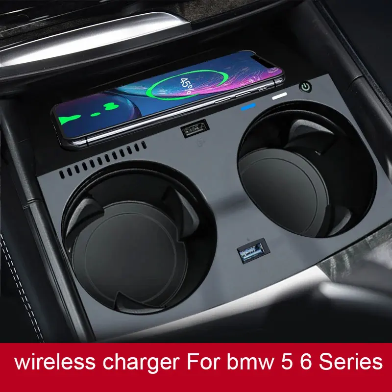 Car phone holder wireless charger For bmw 5 6 Series G30 G38 G32 6GT 2017-2020 charging pad mobile fast charge accessories