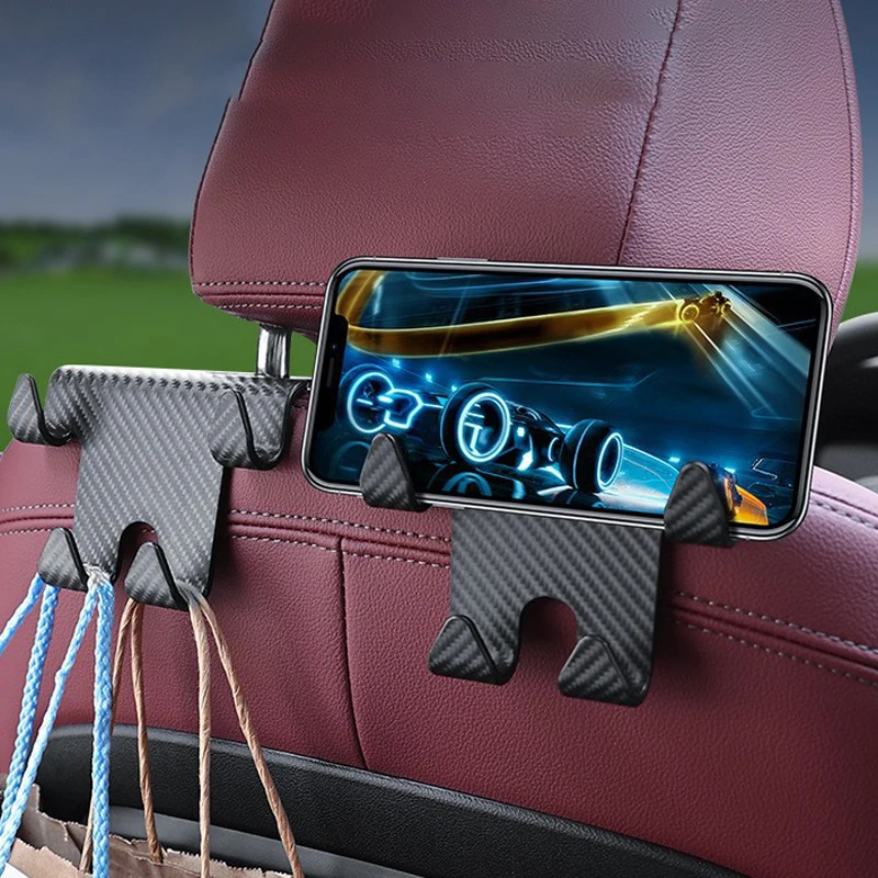 

1/2Pcs Car Seat Headrest Hook Hanger Storage Organizer Universal For Handbag Purse Coat Fit Universal Vehicle