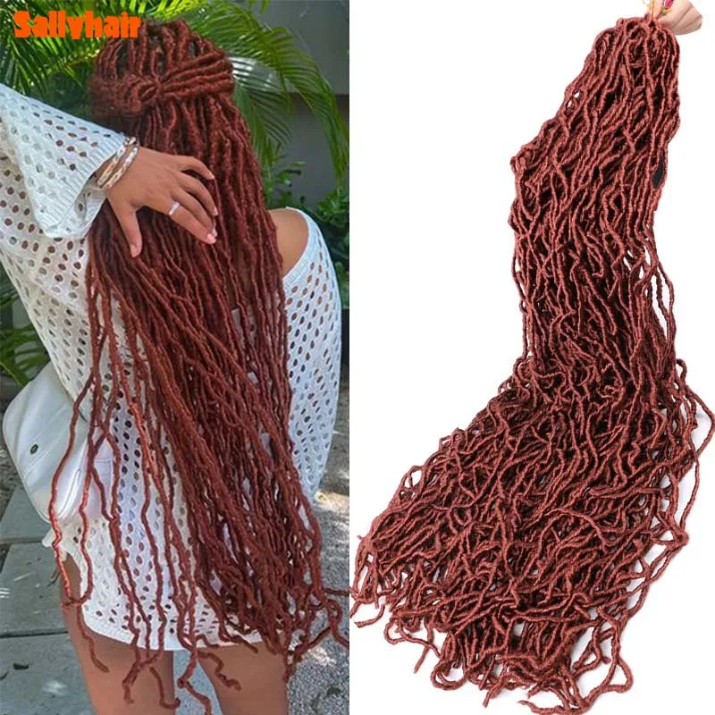 24/36 Inch Faux Locs Crochet Hair Extensions For Women Soft Locs Crochet Braids Faux Locs Dreadlocks Synthetic Hair Extensions