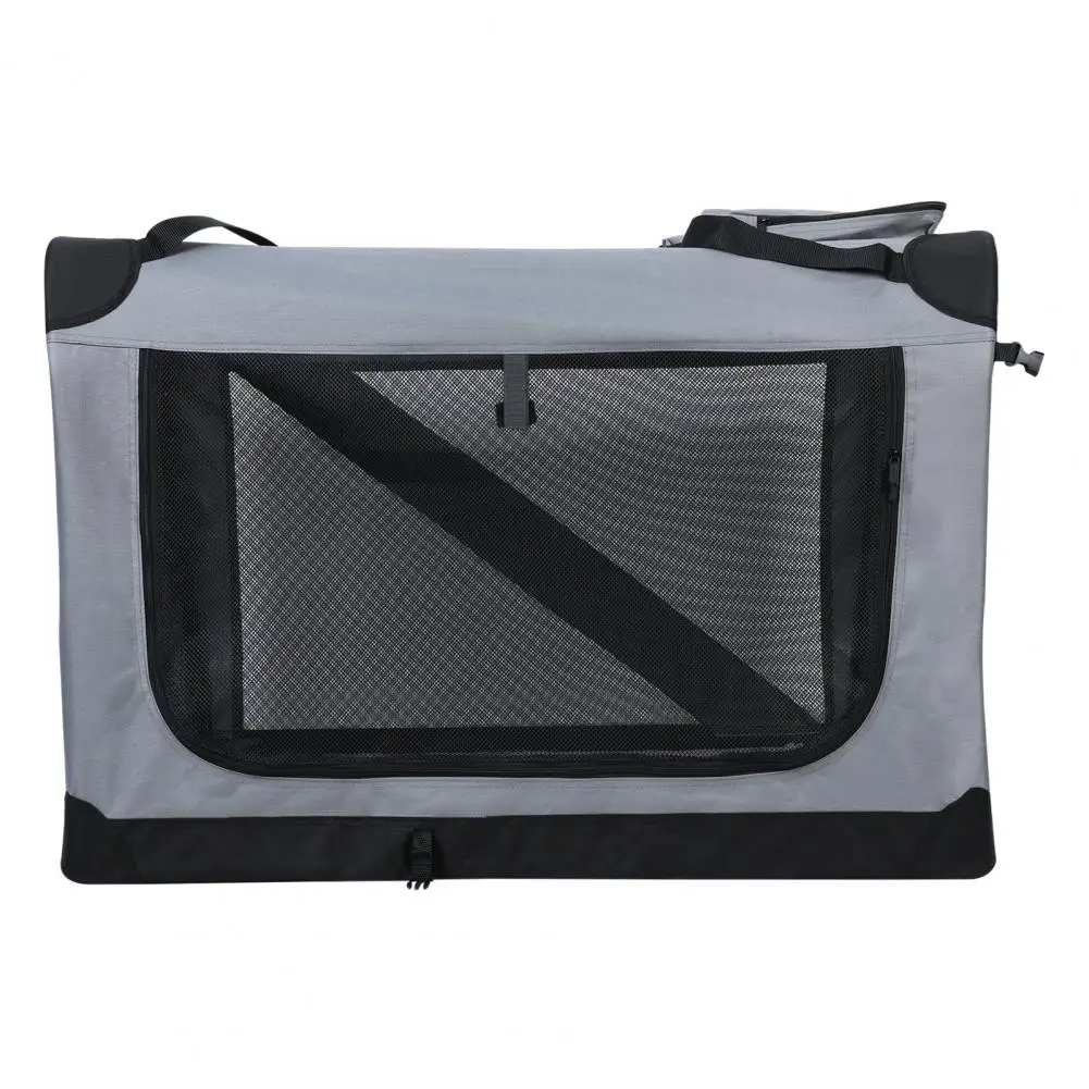 

Folding Pet Crate with Breathable Mesh Door Window, Portable Indoor Outdoor Travel Collapsible Pet Cage, Large Capacity Medium L