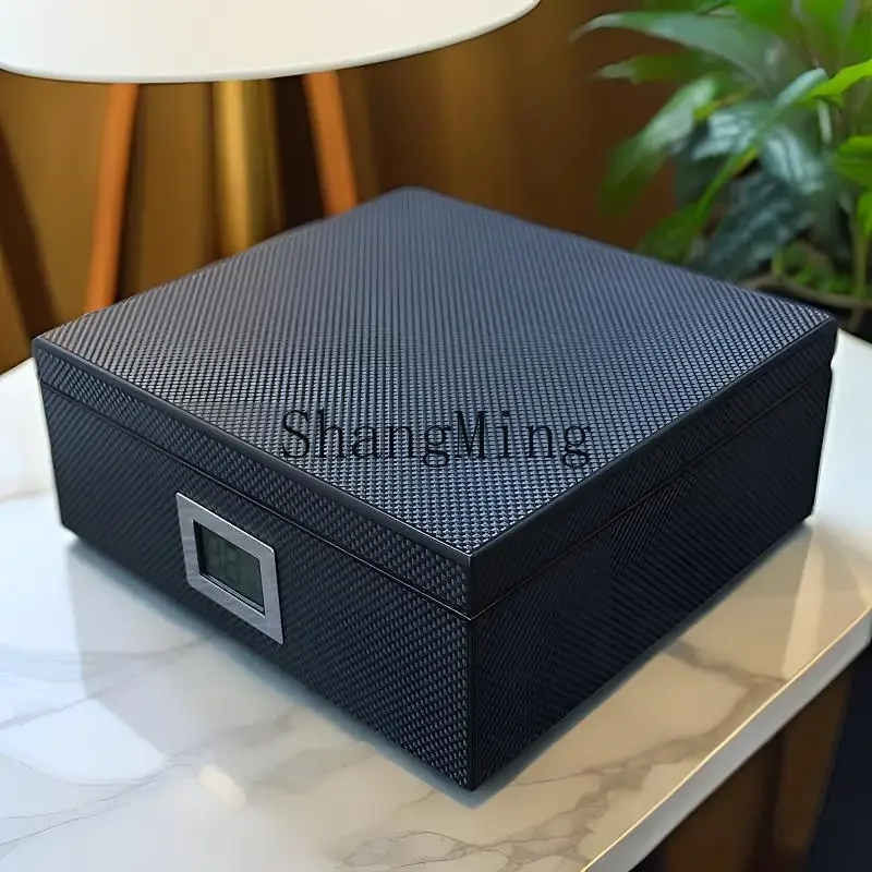 

CL Cigar Gift Box Packaging Box Square Piano Antique Storage Moisturizing Flip Wooden Box Wooden