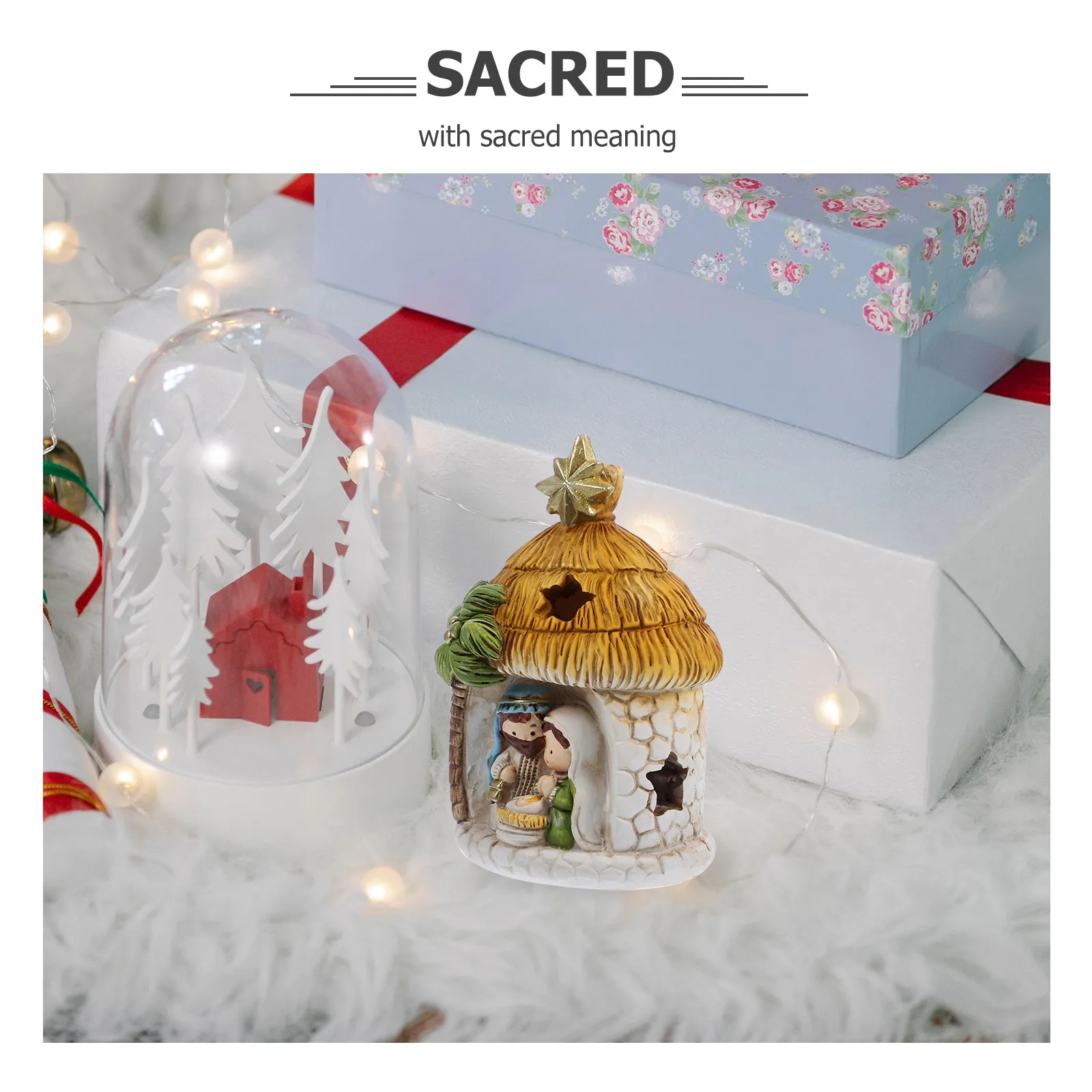 

Religious Scene Ornaments Christmas Decoration Resin Craft Small Statue Decorate