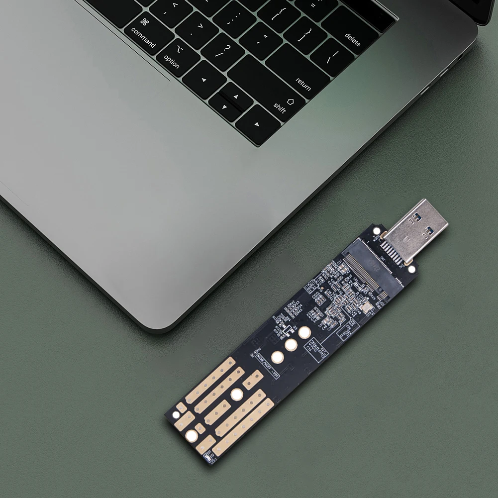 JMS581DL Dual Protocol SSD Enclosure 1000MB/s M2 SSD Case Adapter External Enclosure Case Support for 2230 2242 2260 2280 SSD