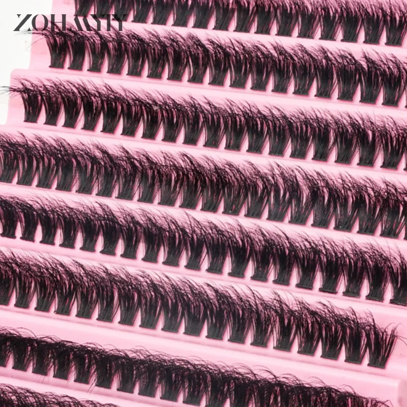 200 stücke DIY Wimpern verlängerung Kit 10 Reihen Cluster Wimpern einzelne Wimpern Kit Cluster Wimpern Make-up Tools Faux Cils