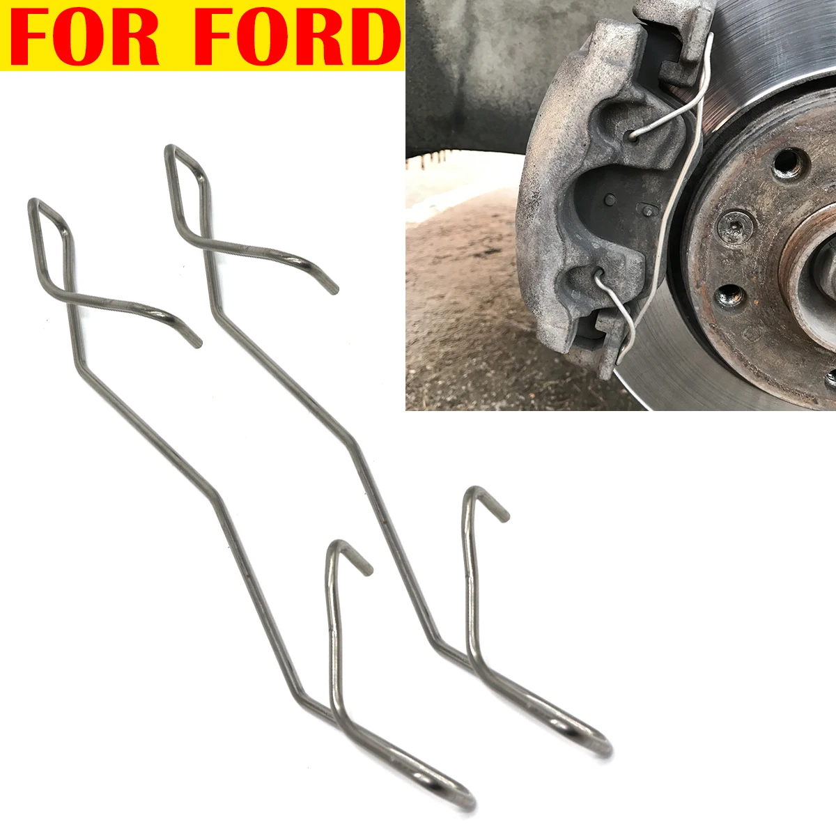 

Left Right Brake Pad Fittings Caliper Spring Retainer Anti-Rattle Clip FOR FORD TRANSIT CONNECT KUGA FIESTA GRAND FOCUS C-MAX