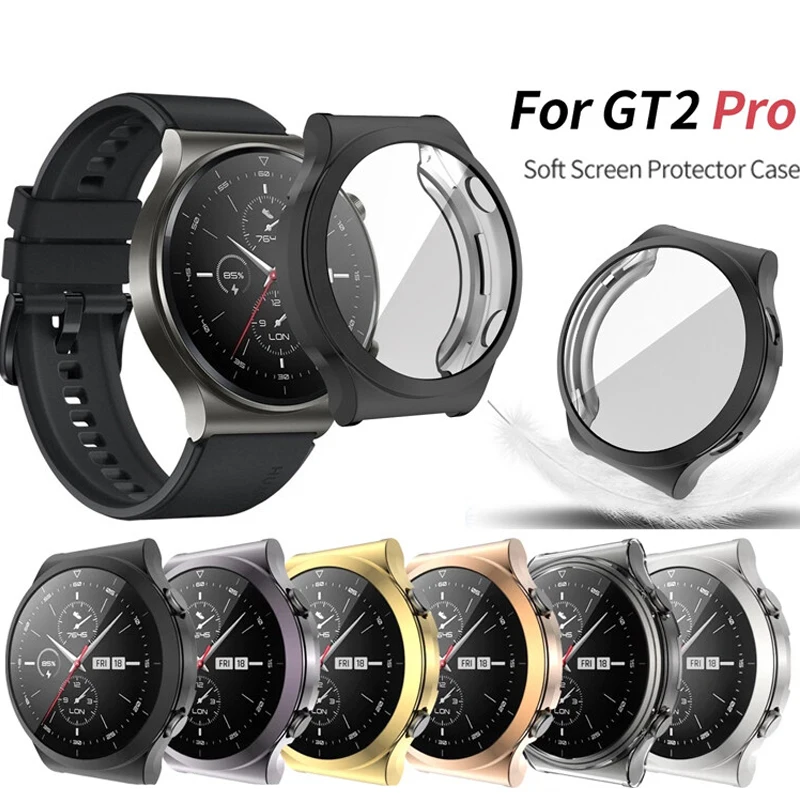 เคสนาฬิกา TPU สำหรับนาฬิกาหัวเว่ย จีที 2 โปรฝาครอบป้องกันตัวป้องกันหน้าจอแบบเต็มสำหรับเคสหัวเว่ย จีที 2 โปรกรอบอุปกรณ์เสริม