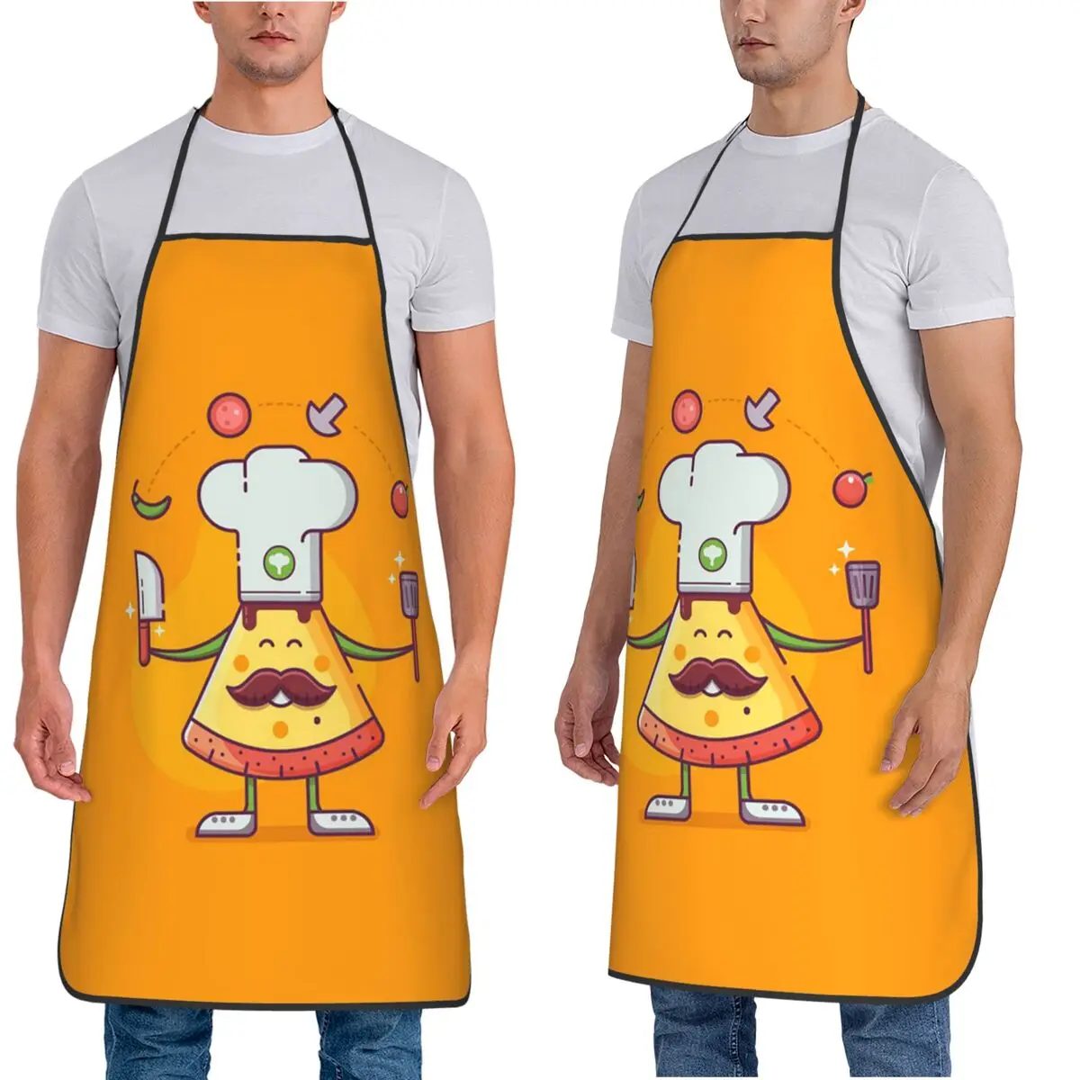 Funny Best Pizza Cartoon Apron, Unisex, Versatile for Kitchen Cooking, Baking, Cleaning  Gardening Apron