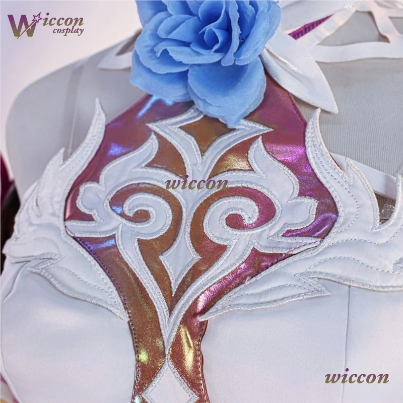 CosC Honkai Star Rail Cyrene Cosplay nueva piel peluca Cyrene Cosplay disfraz juego mujer disfraz vestido rosa mujer Halloween Cos