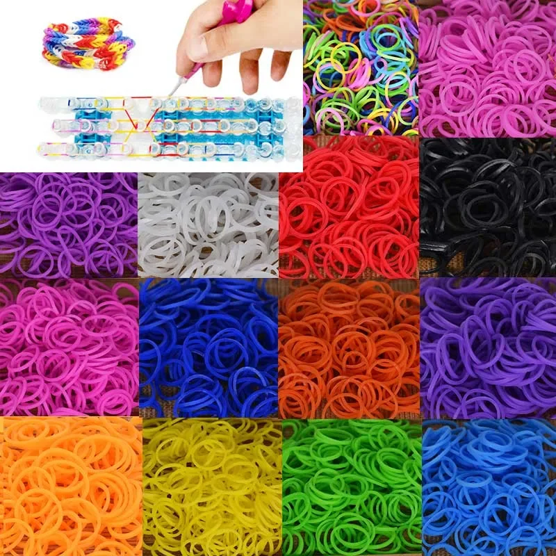 Diy Toys Rubber Bands Bracelet for Kids or Hair  Refill  Band Make Woven Bracelet Loom Band Maker DIY Christmas 2024 Gift