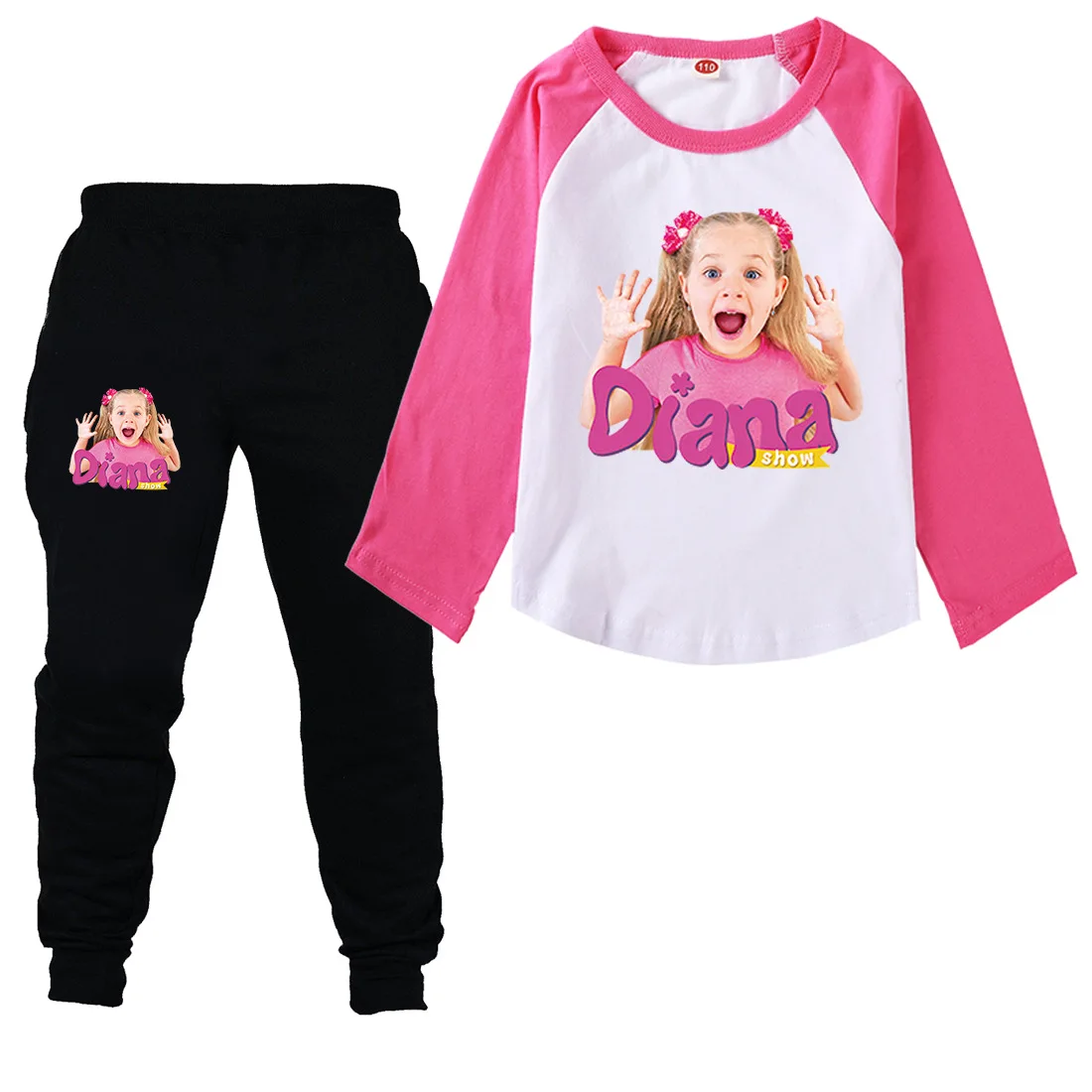 Lovely Like Nastya Show Kids Clothes Boys Girls Ccotton Long Sleeve T-Shirt+Pants 2Pcs/Set Children Cartoon Clothes Sports Suit