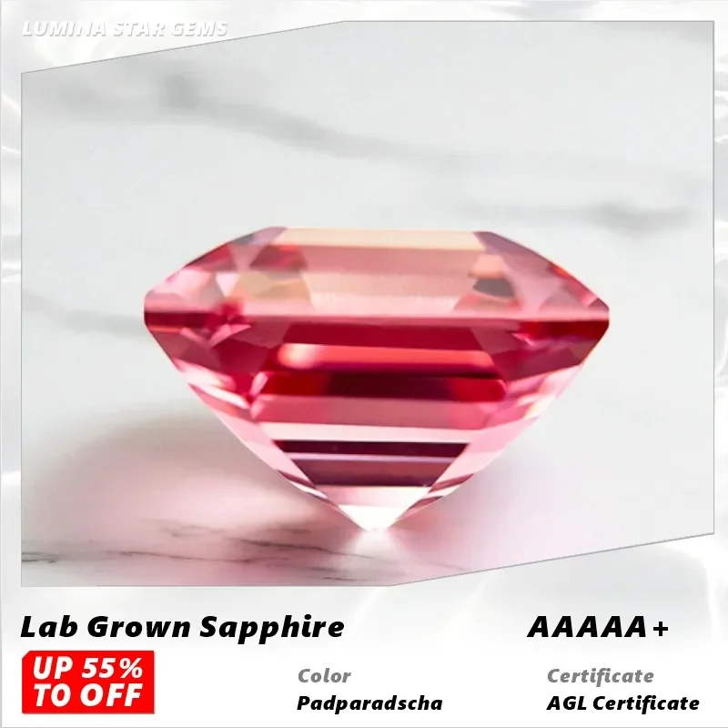 

L-Lab выращенный сапфир Padparadscha овальной огранки огненный лотос свободный драгоценный камень проход тестер бриллиантов для ювелирных изделий Mak с сертификатом AGL