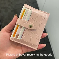 Slim Card Holder Leather Business Card Holder Ladies Hasp Small Coin Purse Wallets for Women Credit ID Card Bag Clutch Female