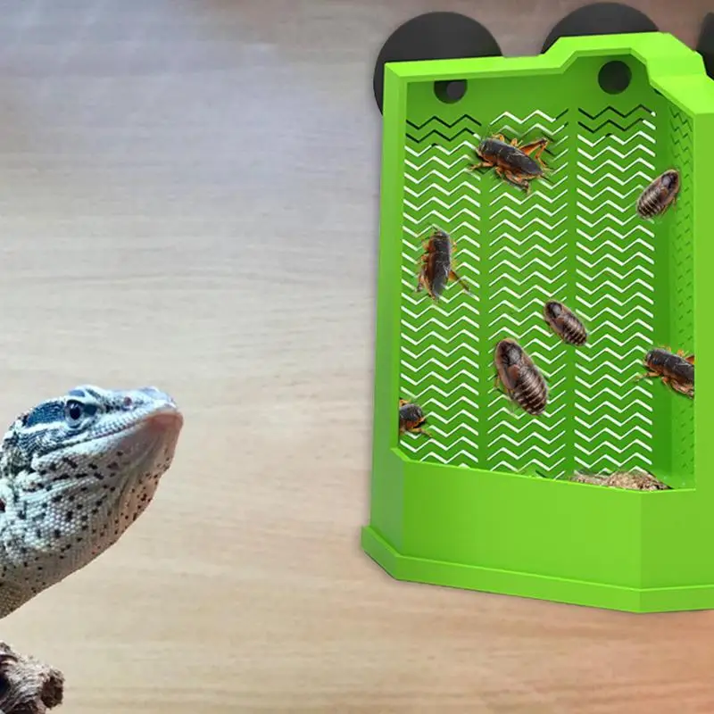 Reptiel Voerbak Reptiel Feeder Voerbak Zuignap Gekko Voedsel Schotel Reptiel Kom Terrarium Voerbak Anti-Escape Voor