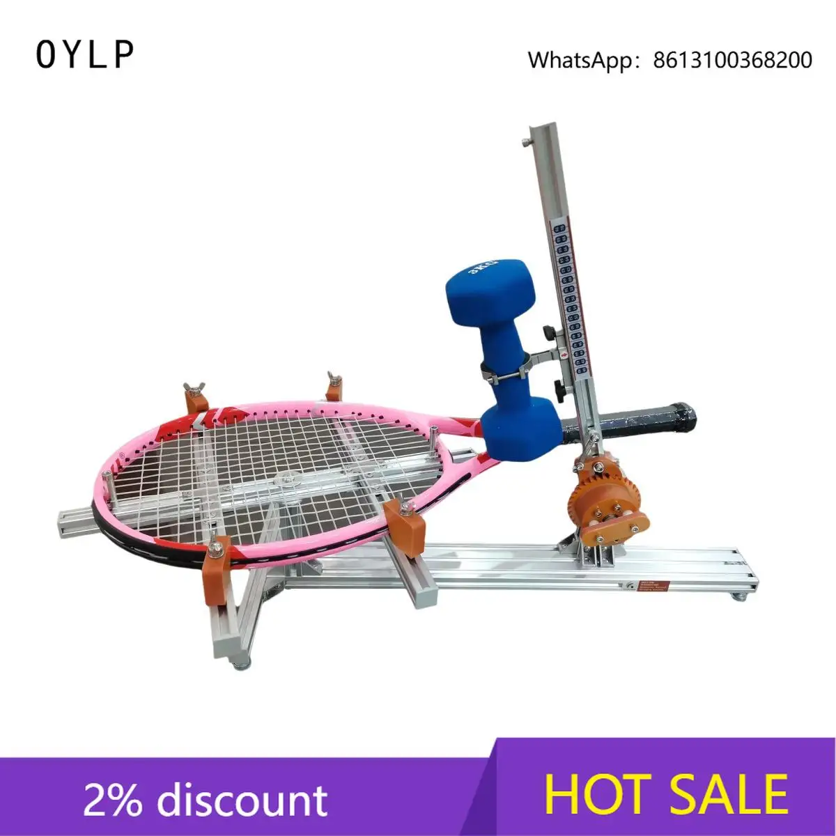 OYLP Flat Pull Style Tennis Racket Stringing Machine Racket Support DIY Heavy Hammer Racket Frame Stringing Machine