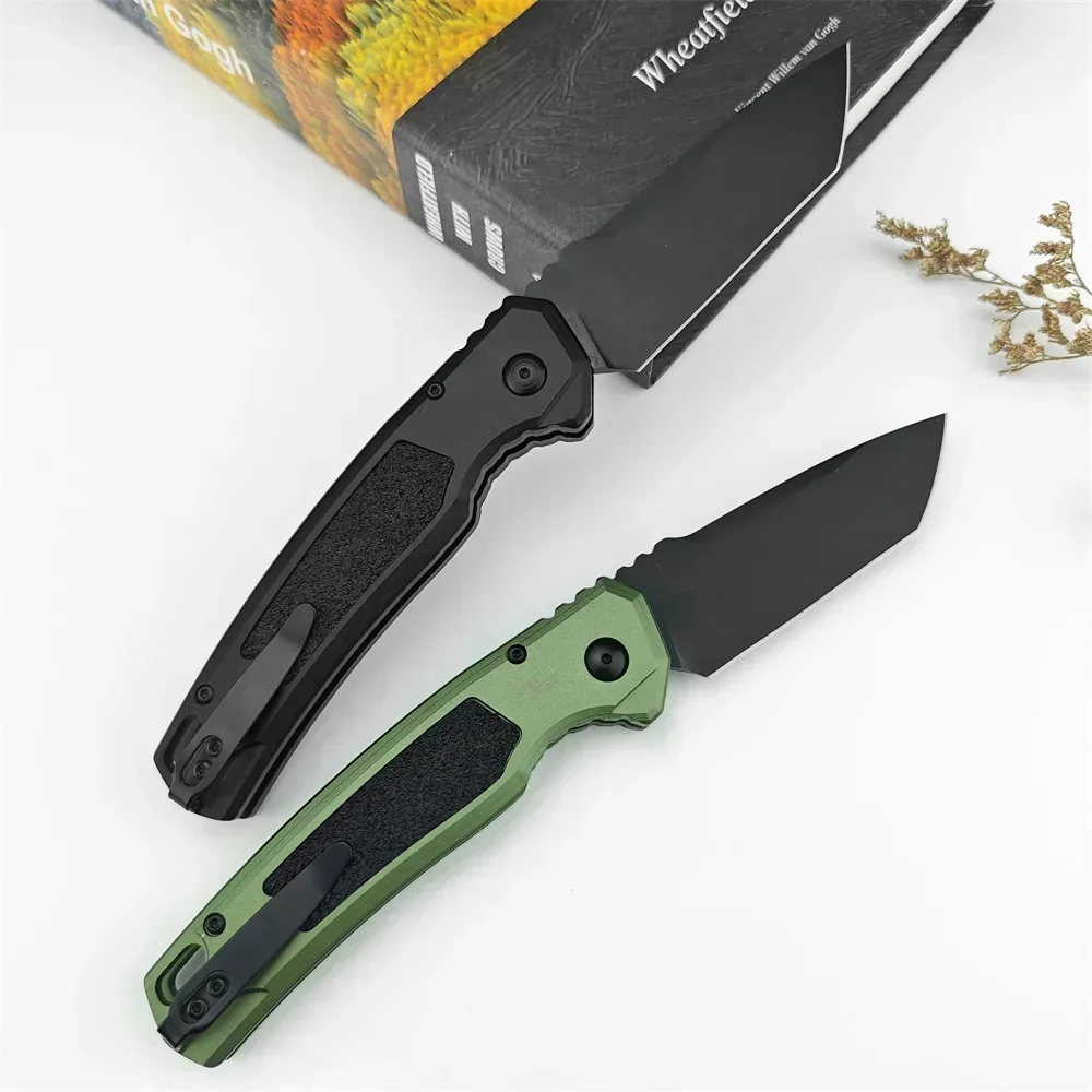 AU TO KS 7105OLBLK Launch 16 High Quality Folding Knife CPM-M4 Blade Aluminum Handle Knife Hunting Survival Multi Purpose Tool