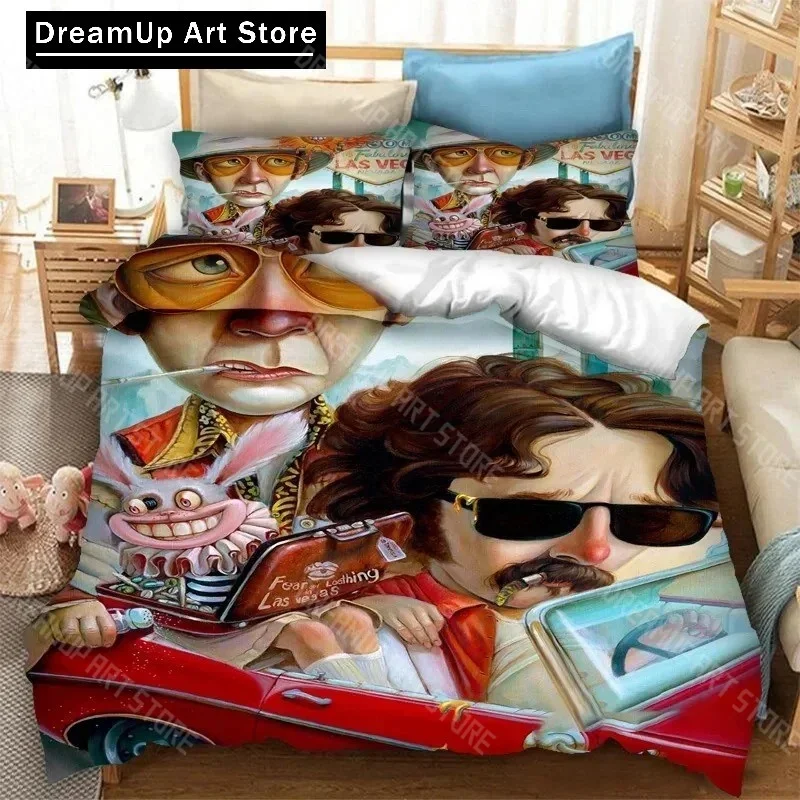 

Комплект постельного белья с 3D принтом Fear Loathing in Las Vegas для мальчиков и девочек Twin Queen King Size, пододеяльник, наволочка, кровать для мальчиков и взрослых, спальня