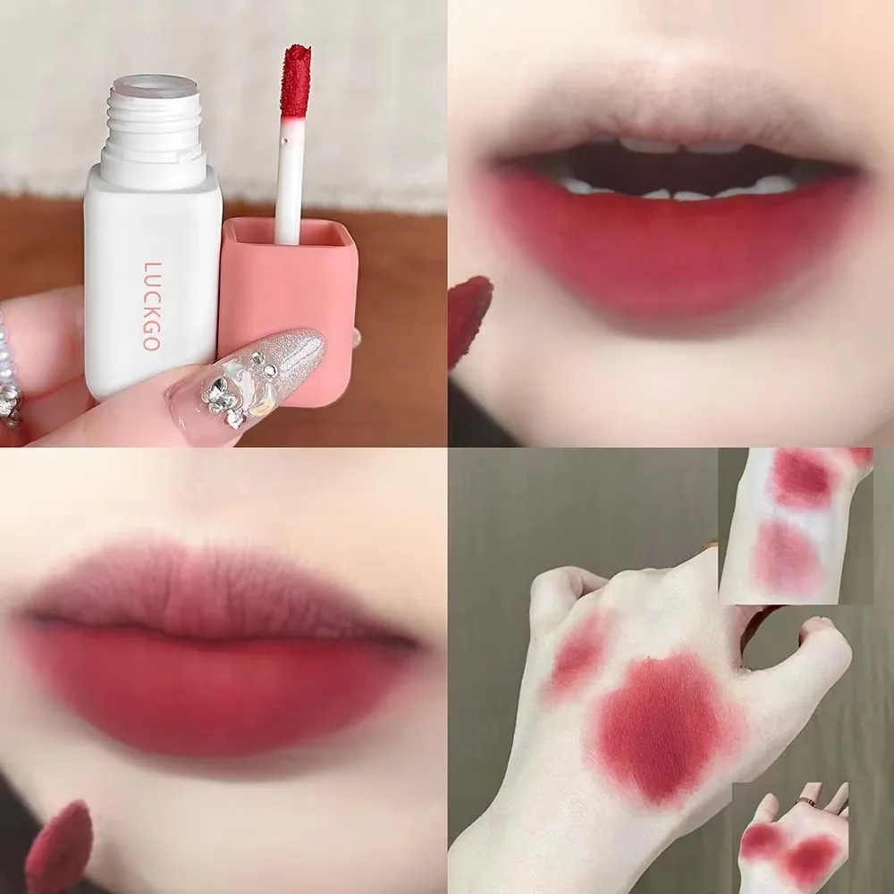 Low Saturation Matte Velvet Lipstick Non-Drying 9 Color Options Long-Lasting Lip Mud Fine Silky Portable High Pigment Lip Glaze
