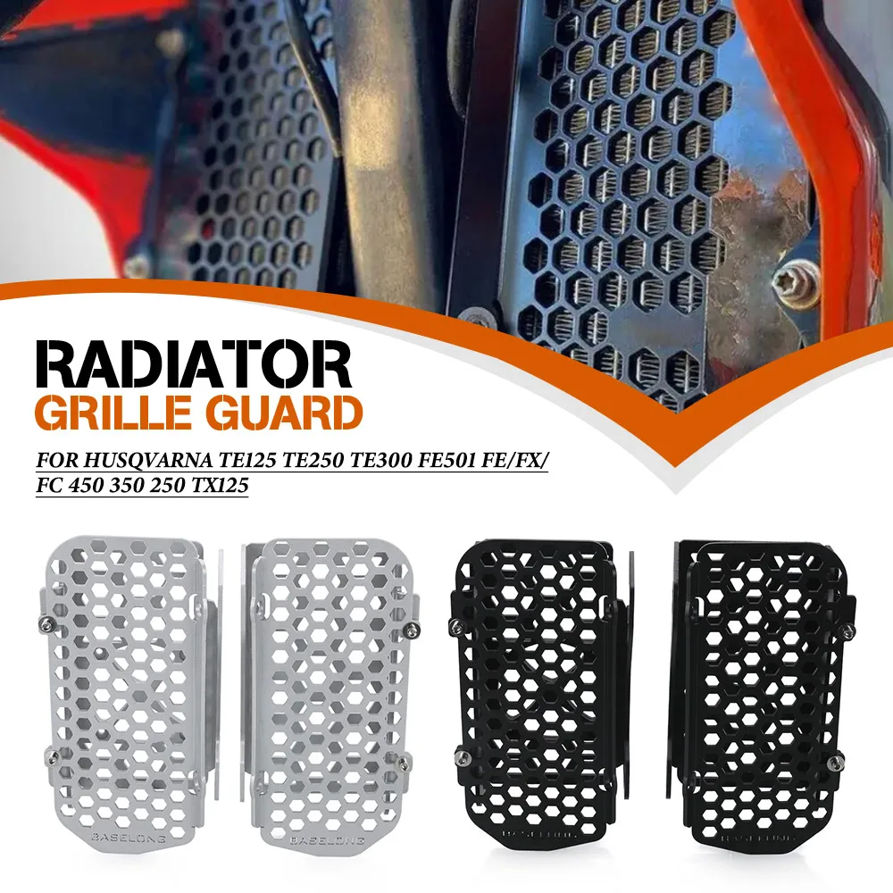 

For Husqvarna TE125 TE250 TE300 Radiator Grille Grills Guard Cover Protector FE501 FE/FX/FC 450 350 250 TX125 2020-2025-2026