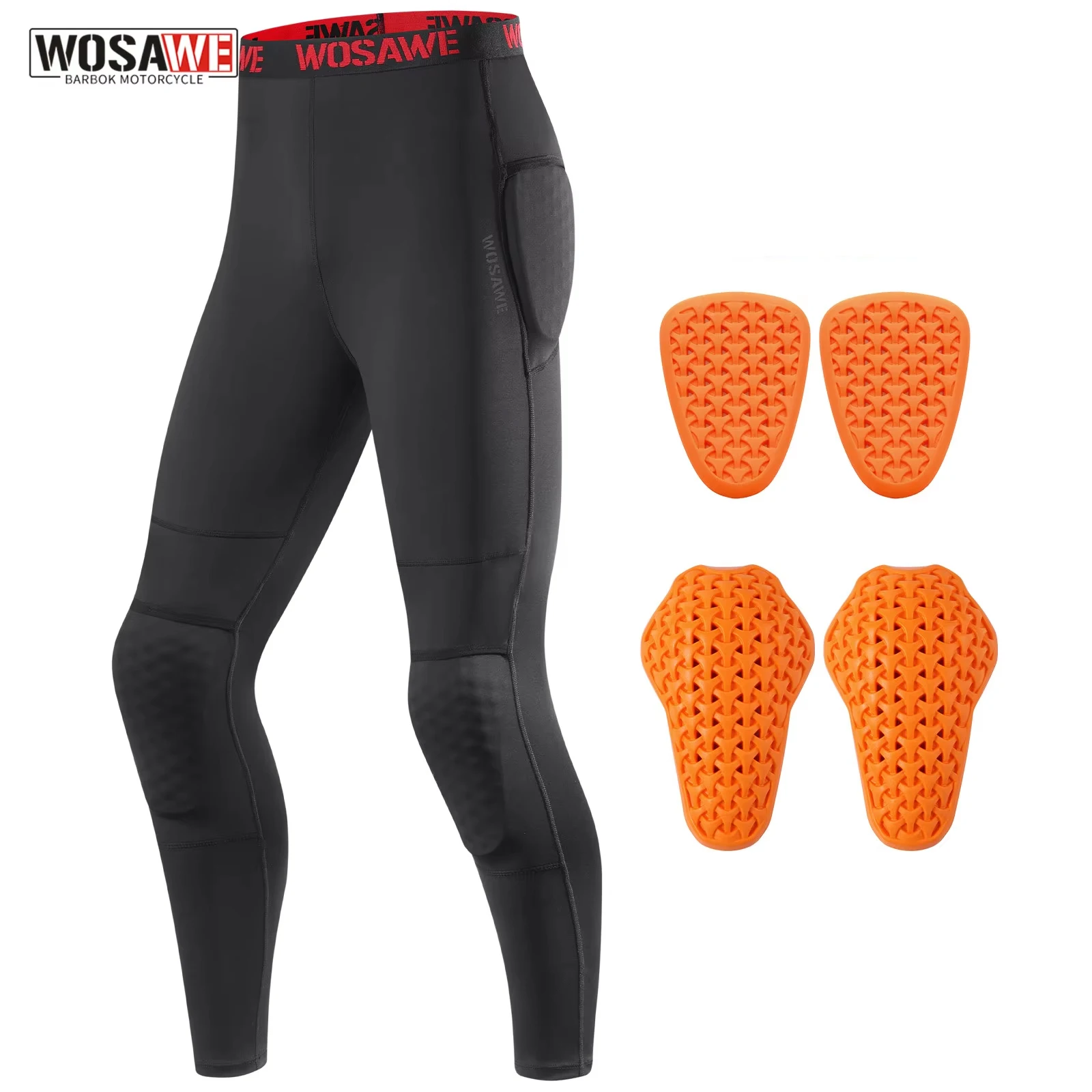 WOSAWE Summer Motorcycle Racing Pants Men's Motocross Off-Road Pants Black Mountain Bike Cycling Moto Pants