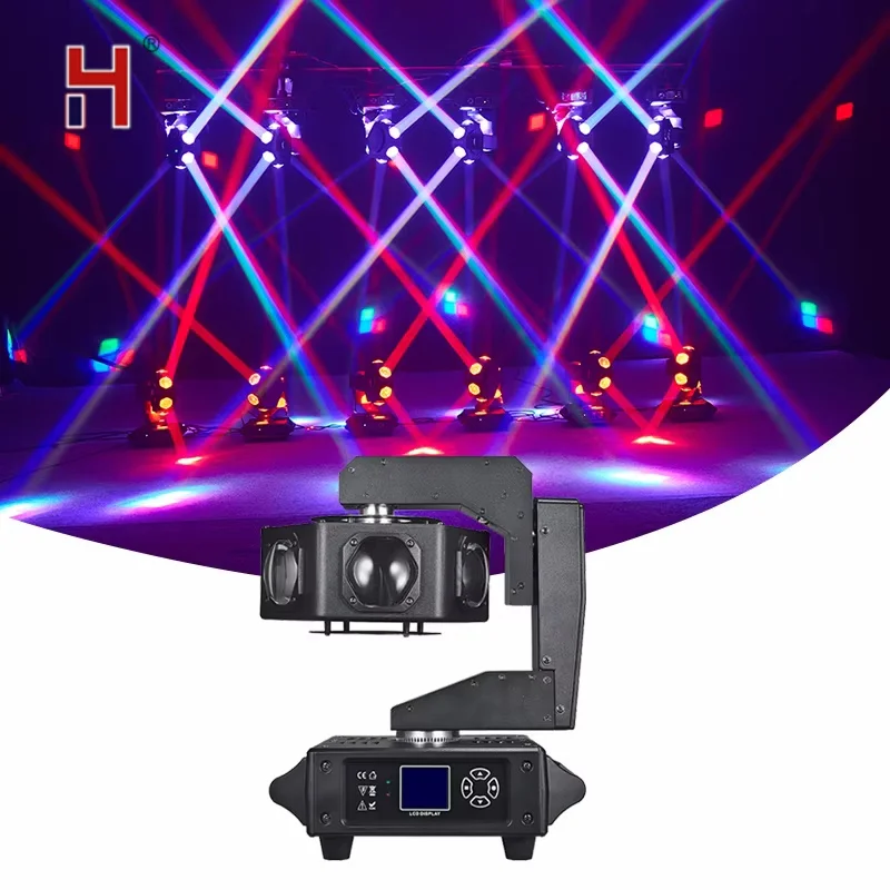 HongYi LED Stage Lighting 6x40W Super Beam RGBW 4-in-1 Moving Head Light Scan Light DMX 512 Control For Party Disco DJ Fixture