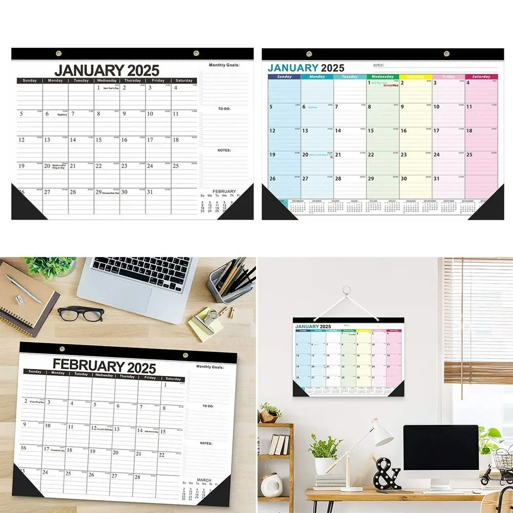 High-quality Daily/Monthly Plan 2025 Wall Calendar Memo Schedule Calendar Monthly Planner Office