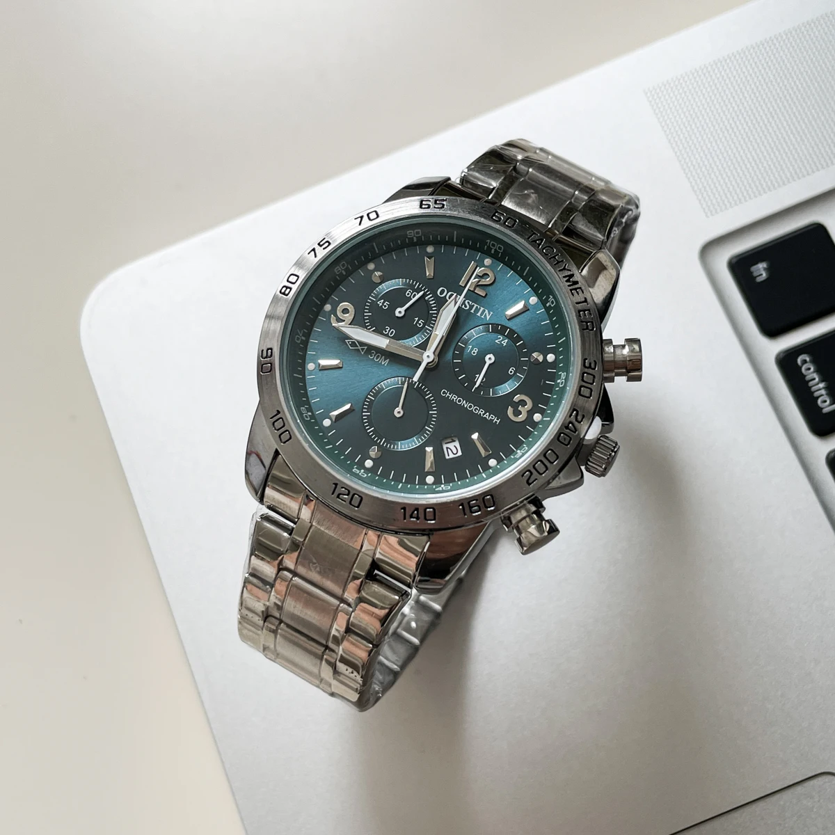 

Multifunctional large dial watch for men 2025 new sports men's green brand genuine high-end waterproof quartz watch