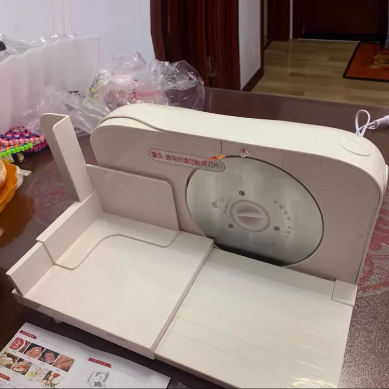 

Electric Meat Cutter Slicer 220V Folding Commercial Home Mutton Roll Frozen Ham Cheese Bread Meat Slicing Machine