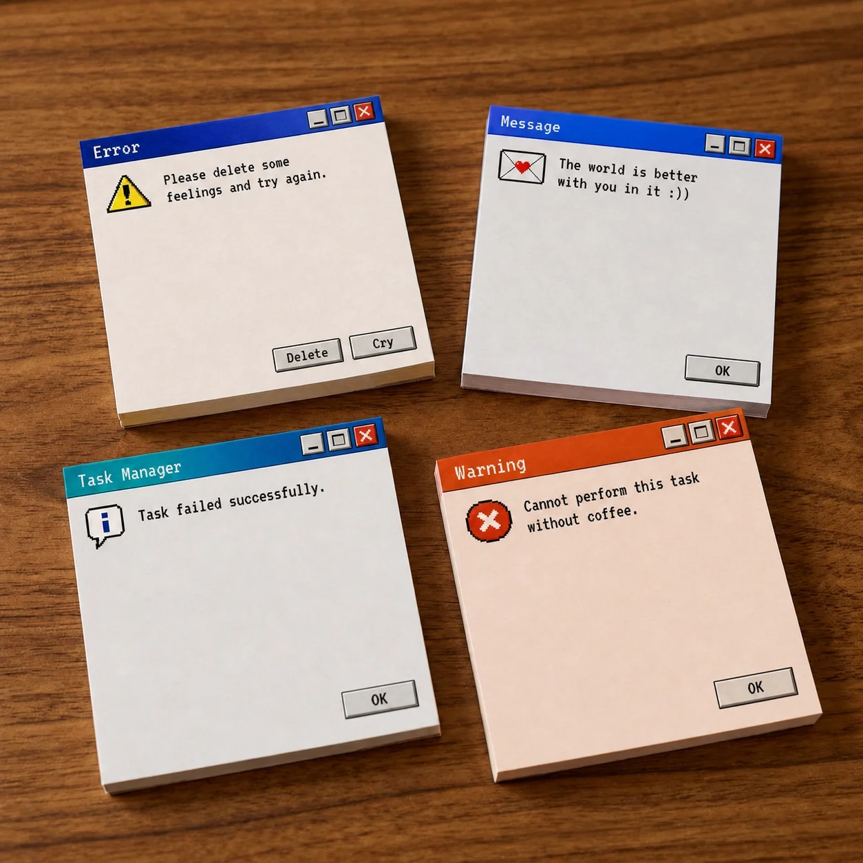 50 Sheets Vintage Computer Sticky Notes Retro Self-Adhesive Sticky Memo Pad Kawaii Notepad Memo Pad Office School Supplies