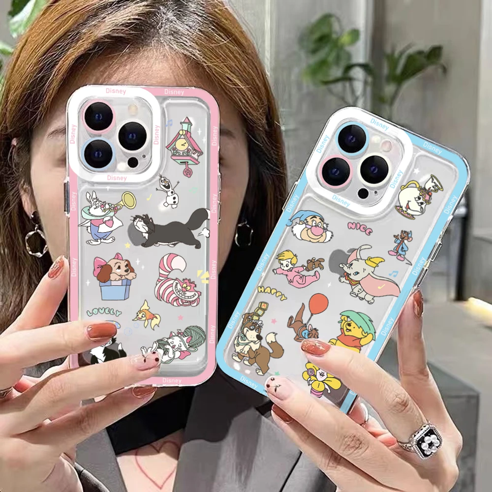 Disneies Winnies the Pooh Phone Case for IPhone 15 14 13 12 11 Mini Pro Max X XR XSMax 6S 6 7 8 Plus SE20 Transparent Cover