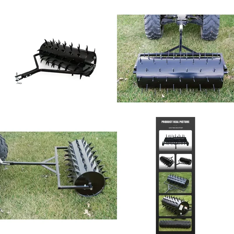 for Agricultural Equipment Garden Aerator Spike Roller Drum with Spikes Lawn Aerator Grass Roller