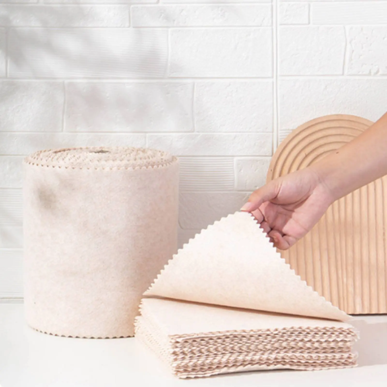 Picture 6: Plant Fiber Dish Cloth Degreasing Kitchen Cleaning Rag Roll Reusable Cleaning Cloths Roll Highly Absorbent Household Supplies