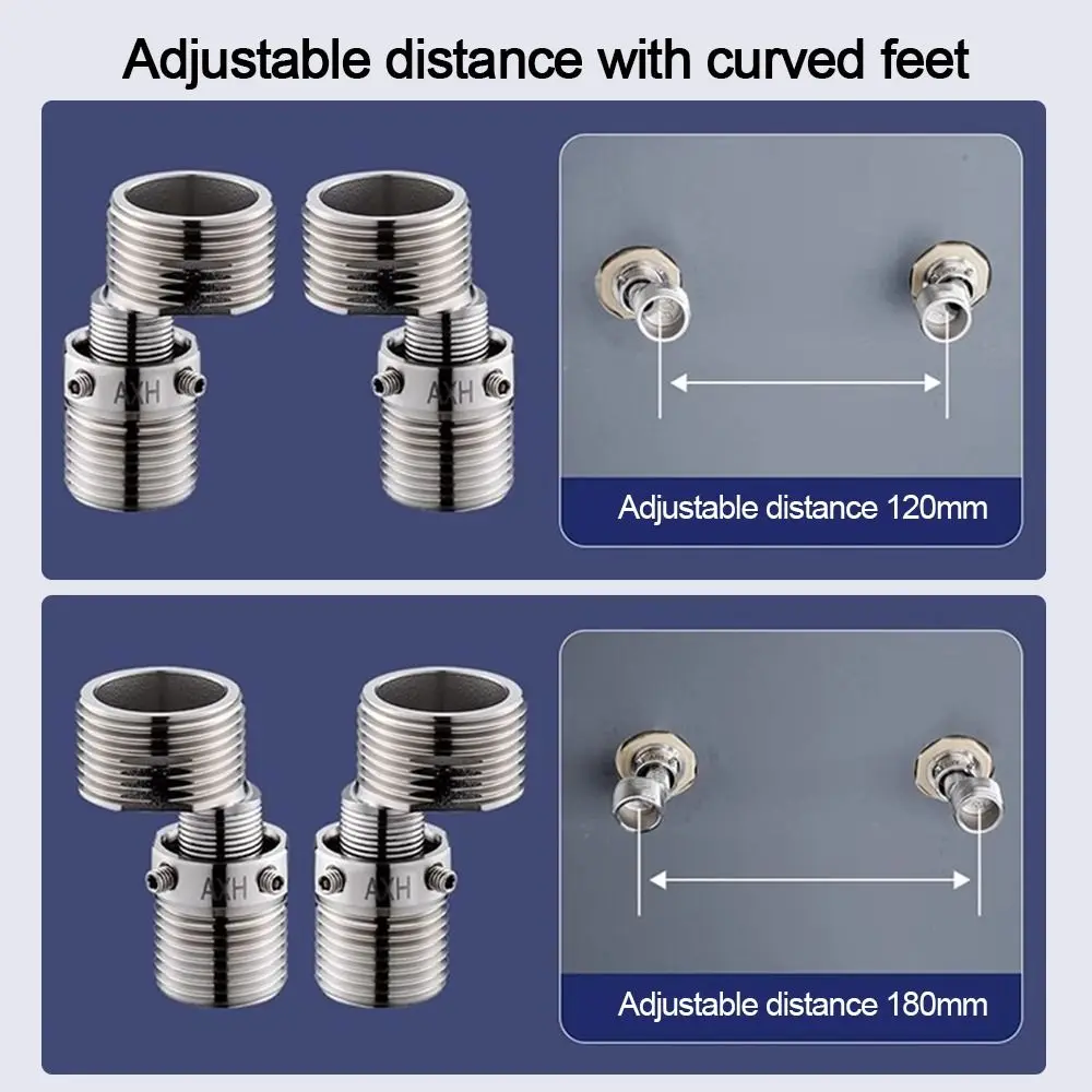 الفولاذ المقاوم للصدأ بزاوية منحنية القدم تطول زاوية تعديل غريب الأطوار المسمار الزاوية سميكة الحائط #4