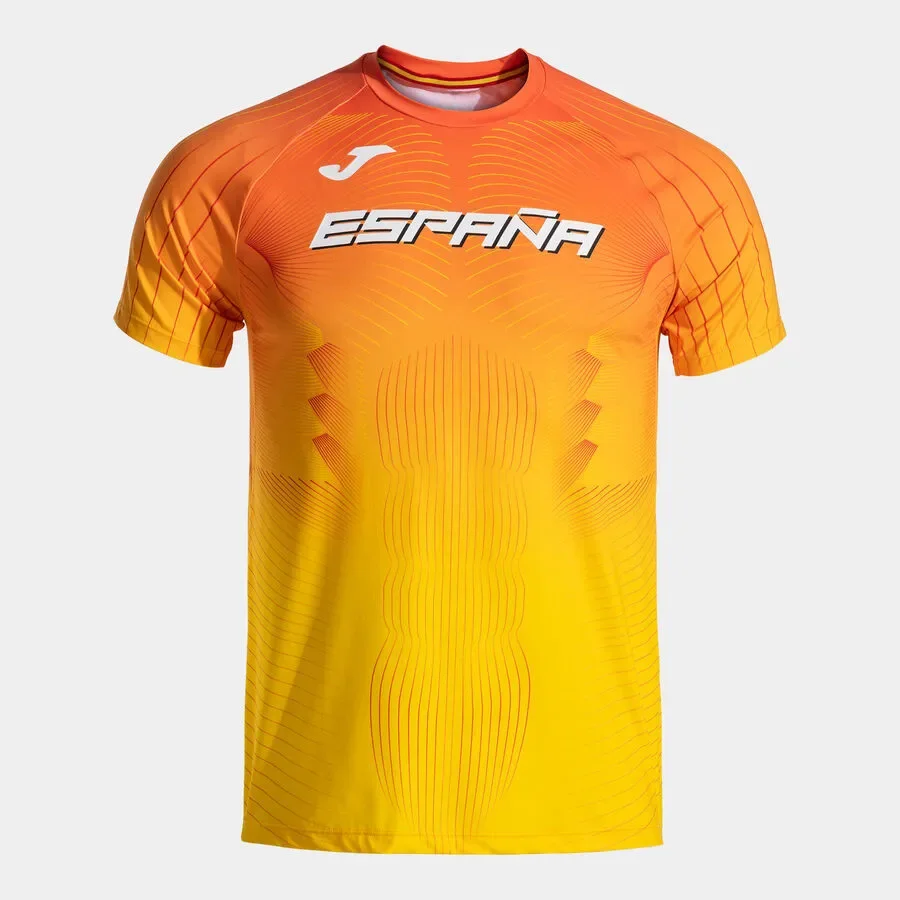 Camiseta JOMA de verano para hombre con estampado 3D, de secado rápido, transpirable, cómoda, para maratón español, para correr al aire libre, sudadera de manga corta