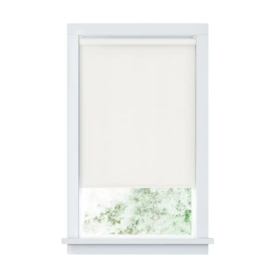 

Basics Cordless Fabric Roller Shade, Easy to Install Blackout Shades for Windows, Neutral White, Fits up to 35 Width and 72 Leng