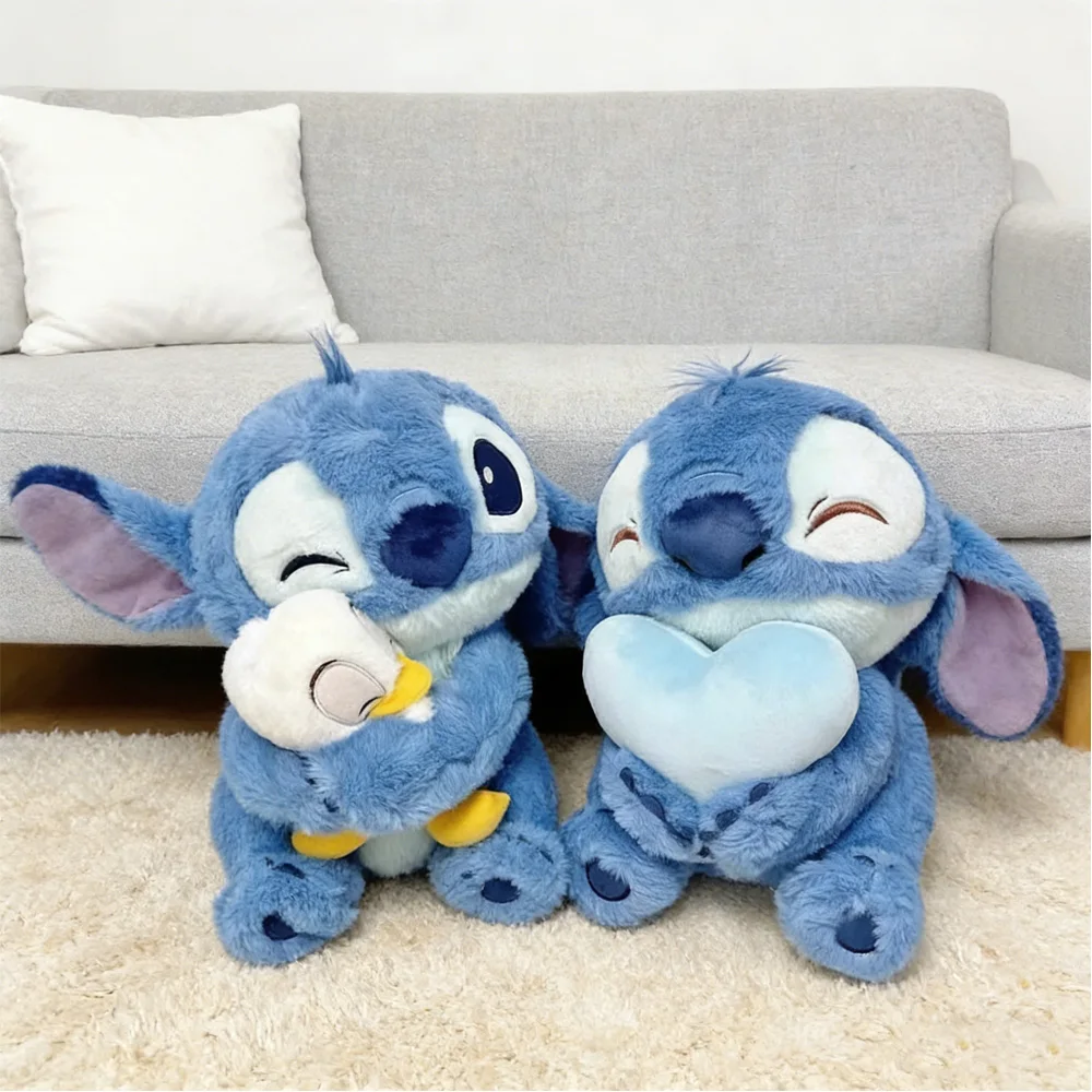 

Плюшевая игрушка Аниме Стич Лило, милый плюшевый кавайный сувенир, обнимающий утку, подарок на День святого Валентина для девушки