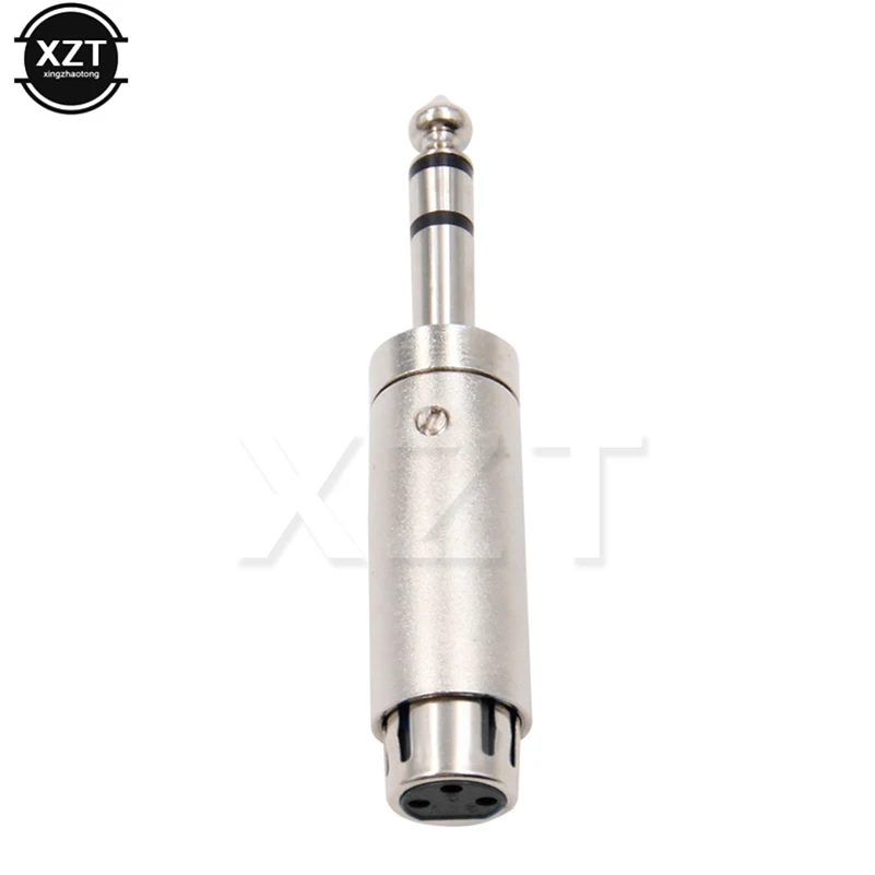 1 Cái Mới Chất Lượng Cao Mạ Niken 3Pin XLR Nữ Sang 1/4 "6.35Mm Cắm Micro Stereo bộ Chuyển Đổi Cổng Kết Nối Cổng Kết Nối