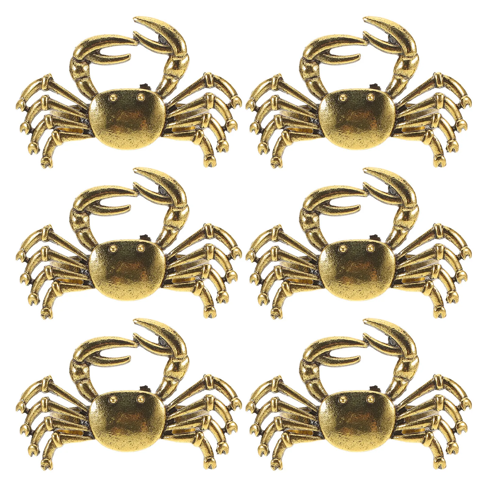 

Stylish Crab Napkin Rings Set Metal Elegant Table Decoration Wedding Party Dining Accessories Perfect Crab Theme