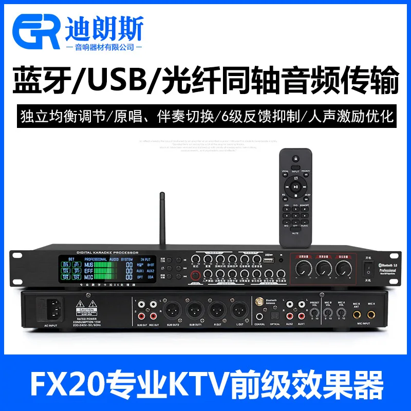 AOLIVIYA Professional Karaoke Preamp Processor With Reverb Vocal EQ For Home KTV Sound Tuning Specialty Tools