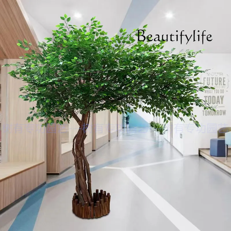 Simulated Ficus leaflet large plant living room rich landscape decoration custom ornament