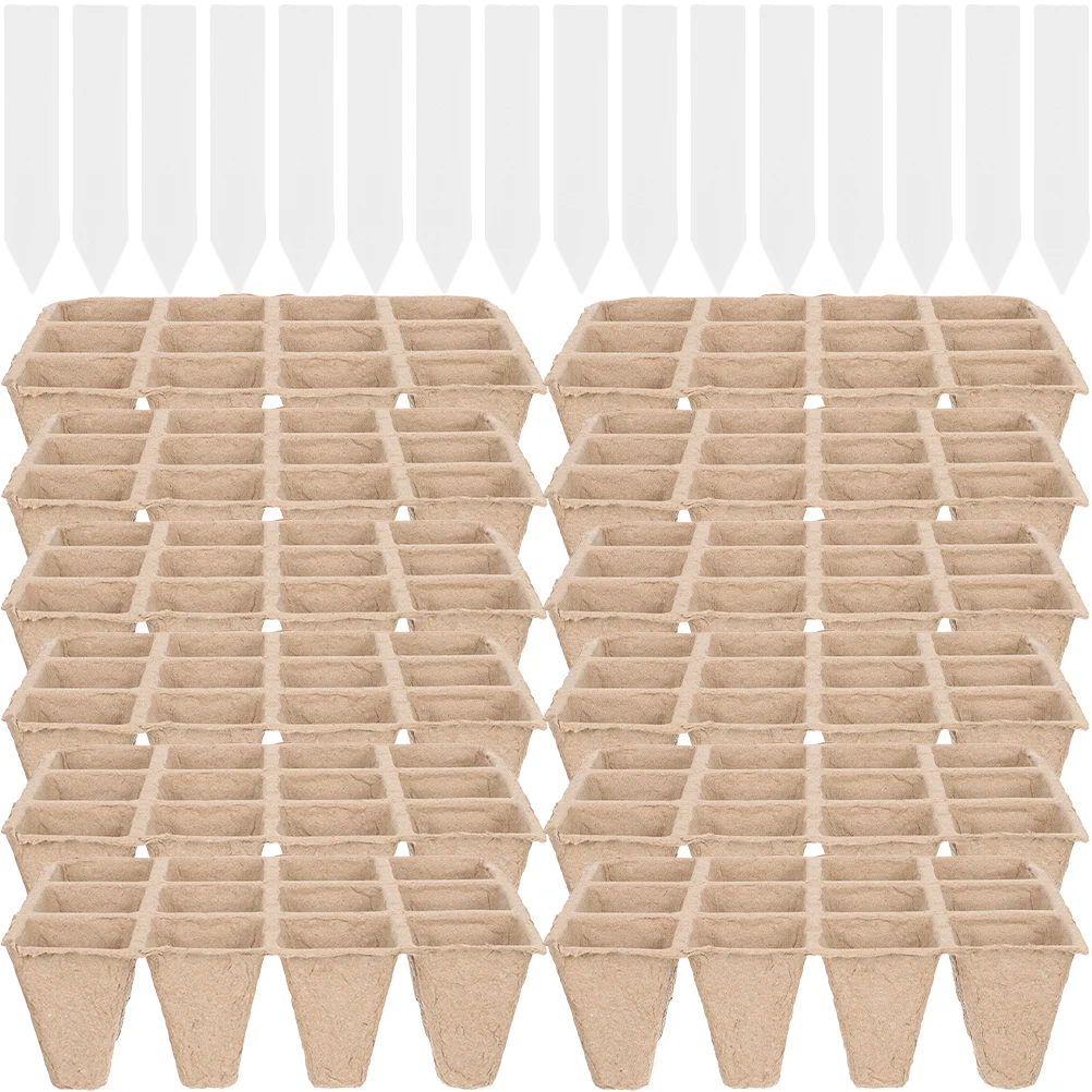 

1 set Nursery Pot Set Biodegradable Plant Growing Cups Paper Starter Tray For Seedlings Garden Transplant Kit Planting Supplies