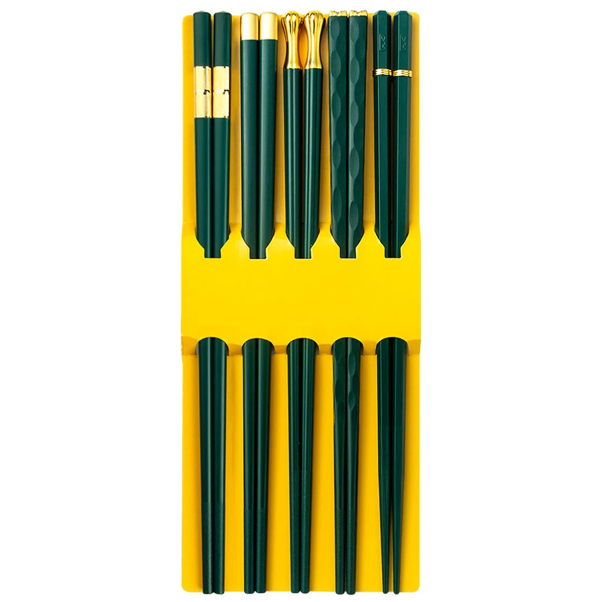 

5 Pairs Glass Fiber Chopsticks Reusable Heat Resistant Japanese Style Family Travel Camping Kitchen Hotel Tableware