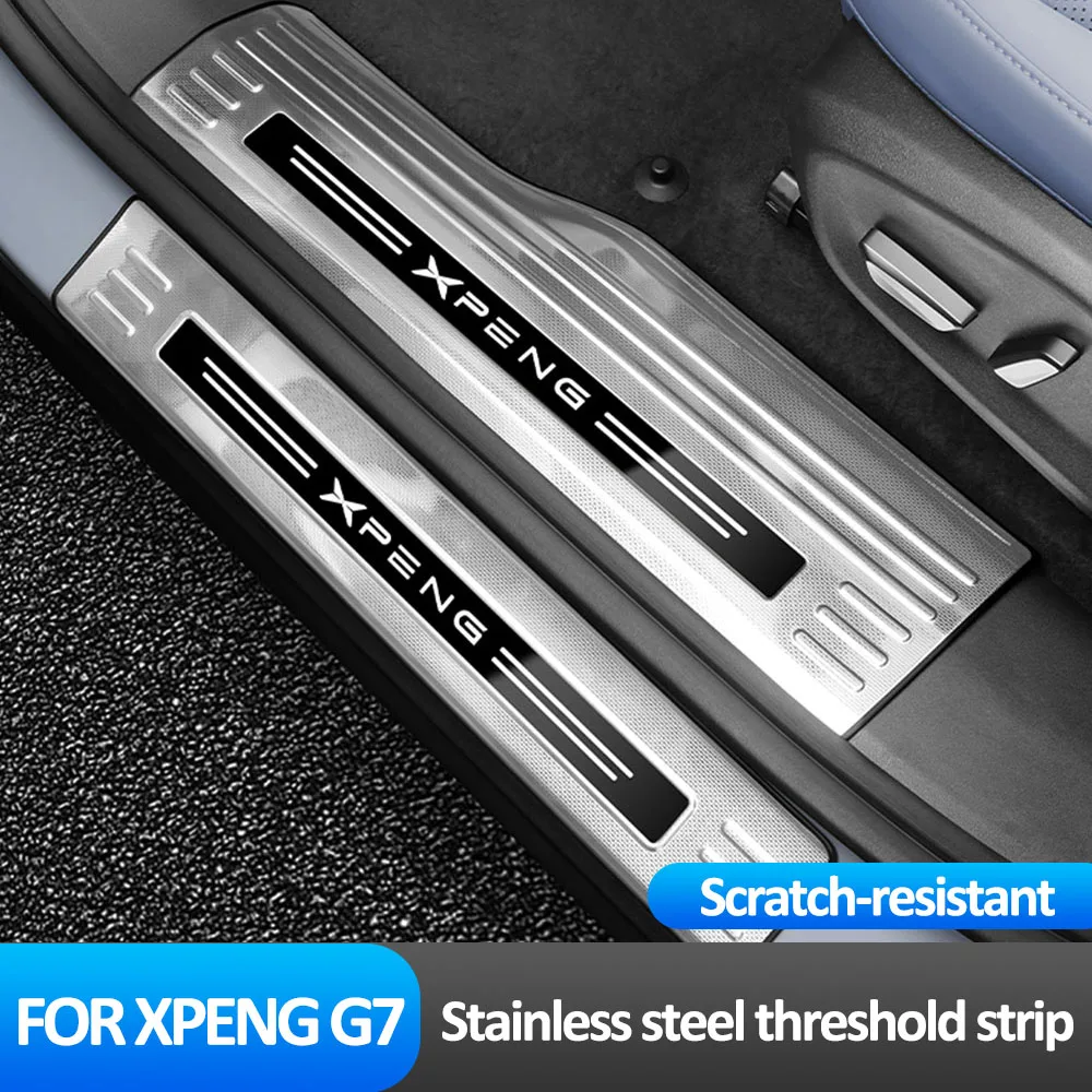 

Stainless Steel Door Brushed Sill Strip For Xpeng G7 2025 2026 Interior Modification Accessories Welcome Pedal Protection Strip
