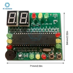 51 MCU Intelligent Signal Light Electronic Technology Training Welding DIY Assembly Part Microcomputer Traffic light Diy Kit