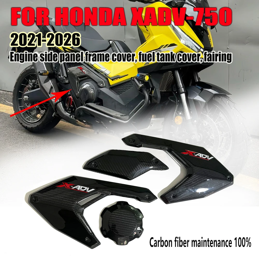 Image of Für HONDA XADV750 X-ADV 750 2021-2026 Motorrad Motor-Seitenverkleidung Rahmenabdeckung Schutzabdeckung Motor-Tankabdeckung Verkleidung