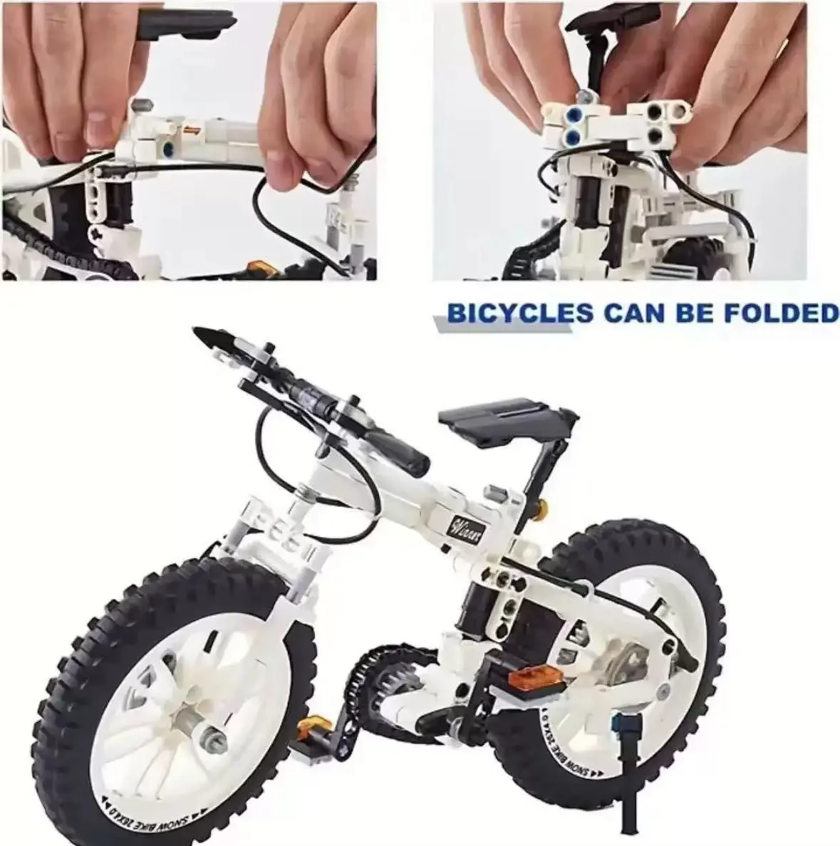 246PCS bicycle mountain bike building block model technology assembly children's educational building toys holiday gifts