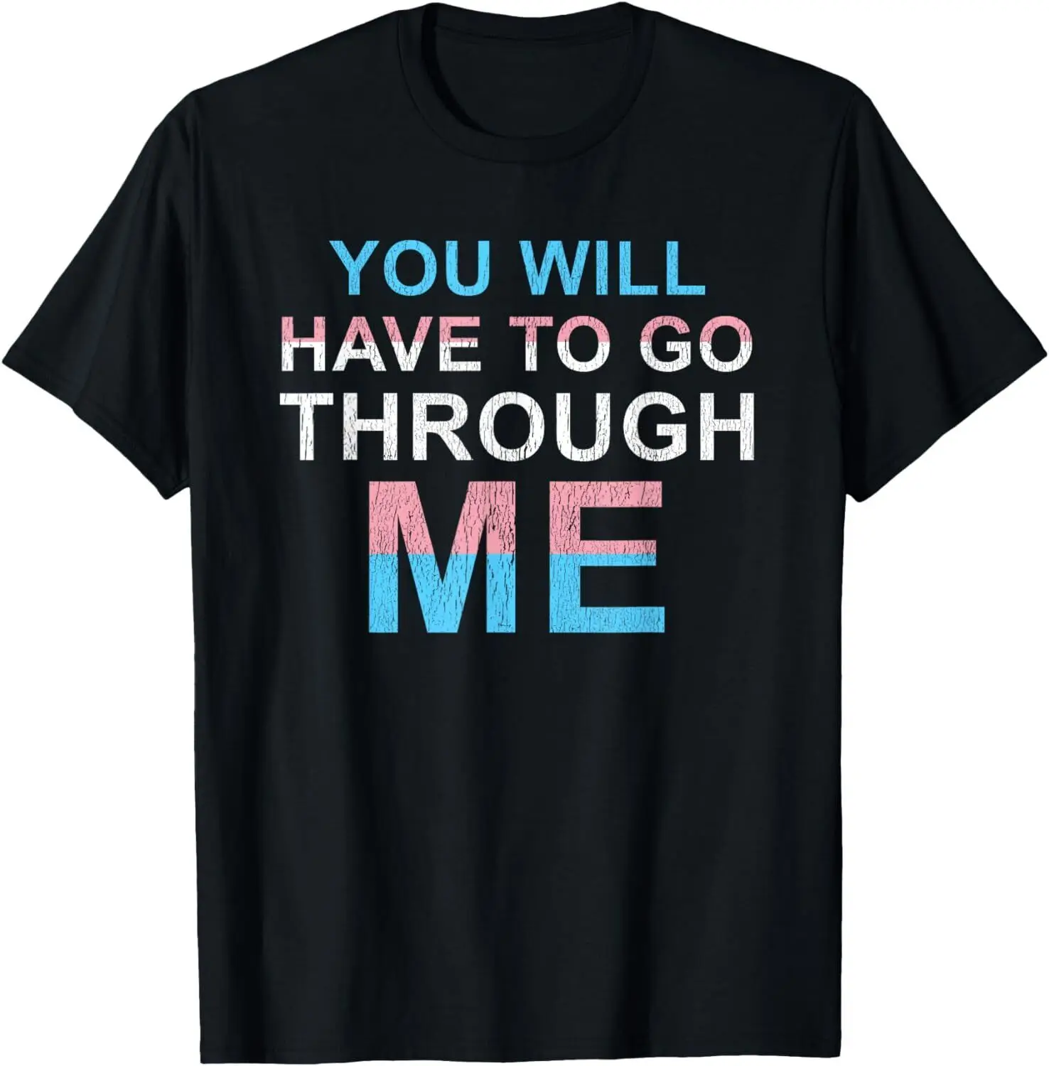 You Will Have To Go Through Me LGBTQ Trans Ally Statrement T-Shirt