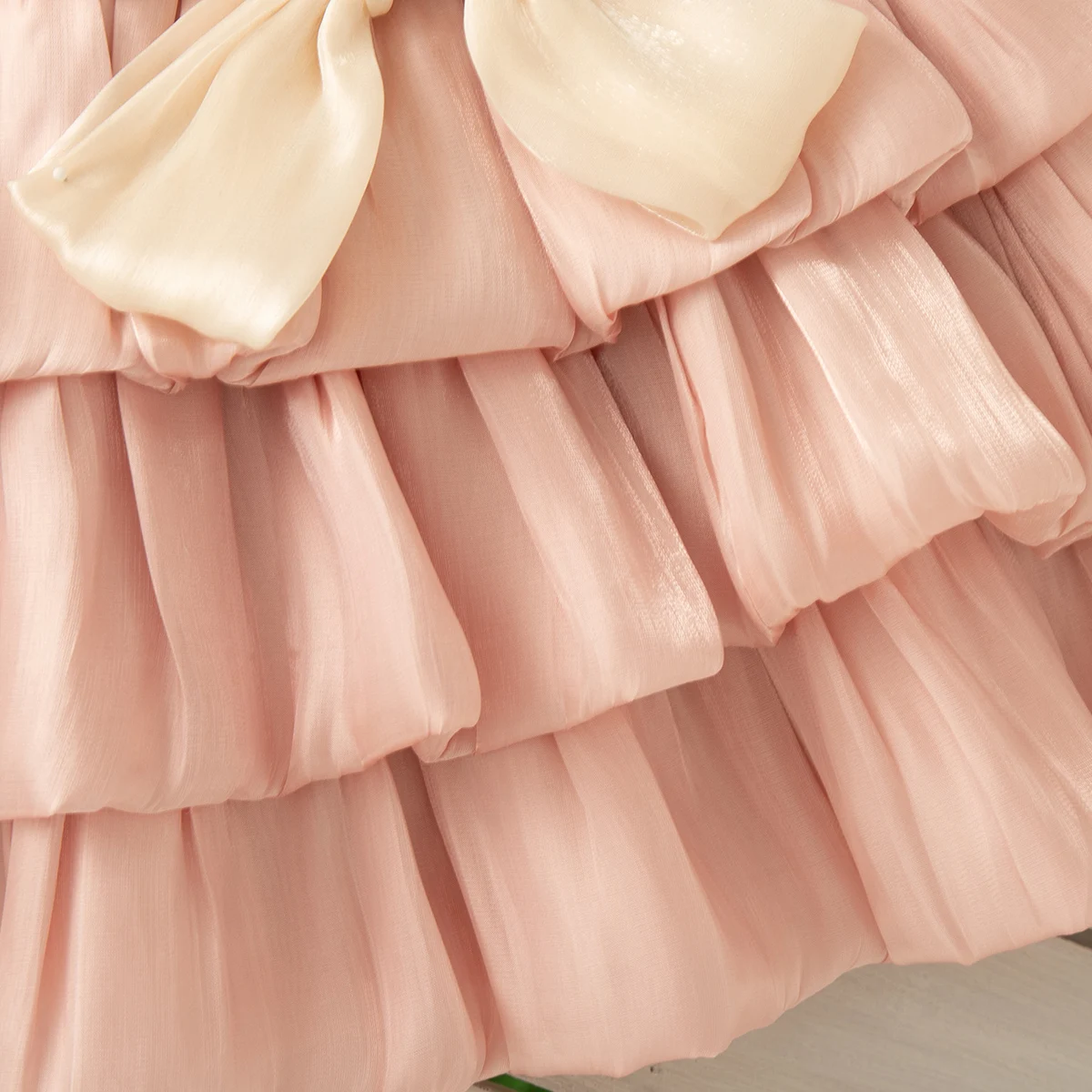 Süßes Bogen-Geburtstagsparty-Babykleid für Mädchen, Sommerkleidung im neuen koreanischen Stil, geeignet für 9 Monate bis 3 Jahre alt – Detail 9